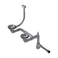 Арматура для полуторачашевых моек с прямоугольным переливом WK-1.5-IN