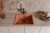 Комплект мойка YAMAKAWA 55-U/I CN, смеситель SINTO 2 PLUS GM, арматура WK-1-UN GM и белый шланг