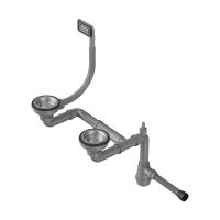 Арматура для полуторачашевых моек с универсальным прямоугольным переливом WK-1.5-UN-IN