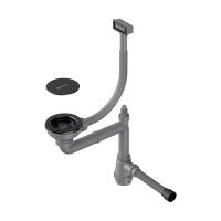 Арматура для одночашевых моек с прямоугольным переливом и декоративным элементом для корзины WK-1C-GB