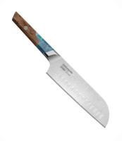 Нож из премиальной дамасской стали Damascus Kuon Сантоку