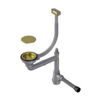 Арматура для одночашевых моек с прямоугольным переливом и декоративным элементом для корзины WK-1C-LG