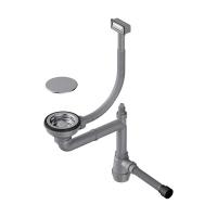 Арматура для одночашевых моек с прямоугольным переливом и декоративным элементом для корзины WK-1C-IN