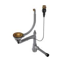 Арматура с клапаном-автоматом для одночашевых моек с круглым переливом WK-1CL-R-A-AB022